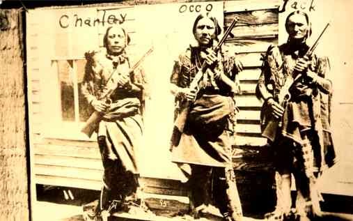 Indian Chiefs Chanley Occo Jack with Rifles RP