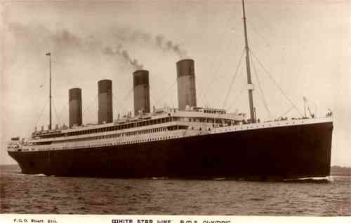 White Star Line Ocean Liner Olympic Real Photo