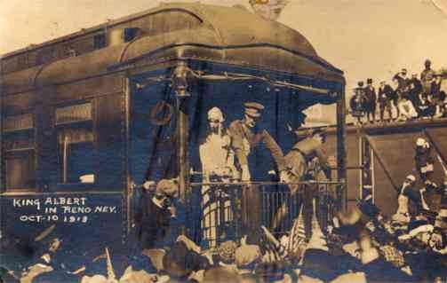 King Albert on Train Nevada Real Photo