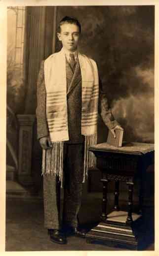 Young Jew Dressed for Prayer Real Photo