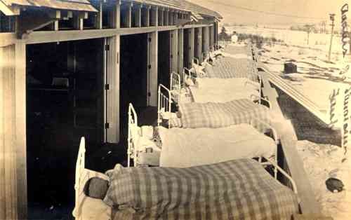 Tuberculosis Sanatorium Patients in Bed Real Photo