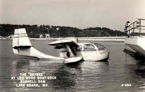 Commercial Hydroplane on Lake Real Photo