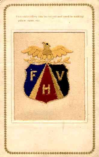 Embroidered Silk Eagle Over Fraternal Symbol