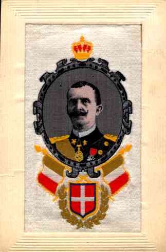 Woven Silk King of Italy WWI