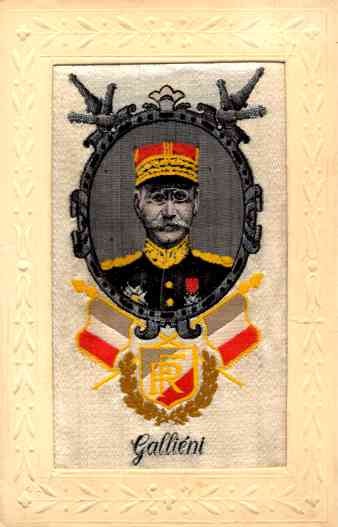 Woven Silk French General Gallient WWI