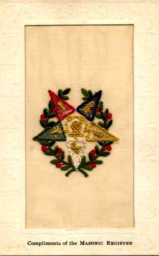 Embroidered Silk Order of the Eastern Star Fraternal