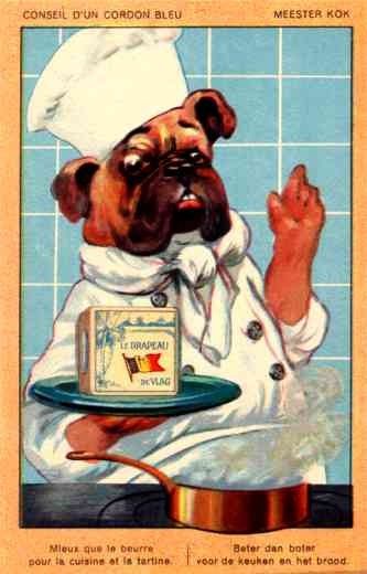 Advert Butter Bulldog as Chef Poster Style