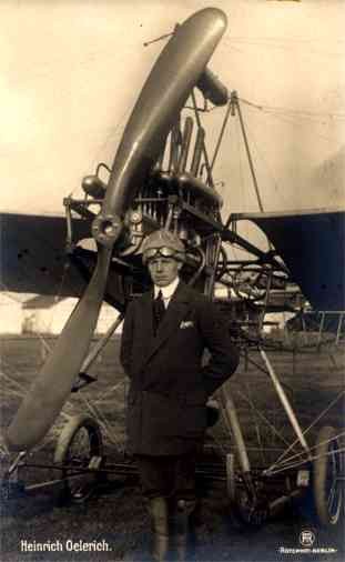 German Pilot by Plane Real Photo