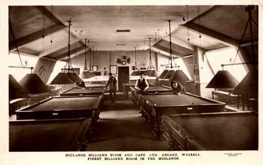 England Billiards Room Real Photo