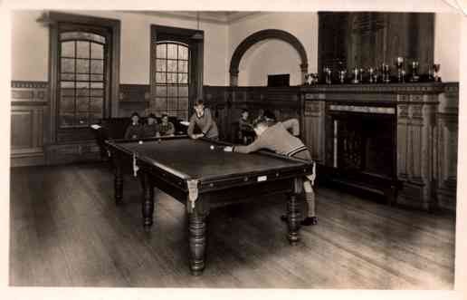 Boy Playing Billiards Real Photo