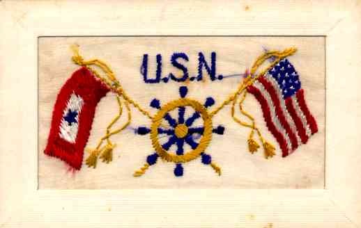 Navy U.S. Regimental Embroidered Silk
