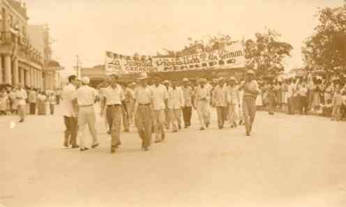 Cuba Political March Real Photo