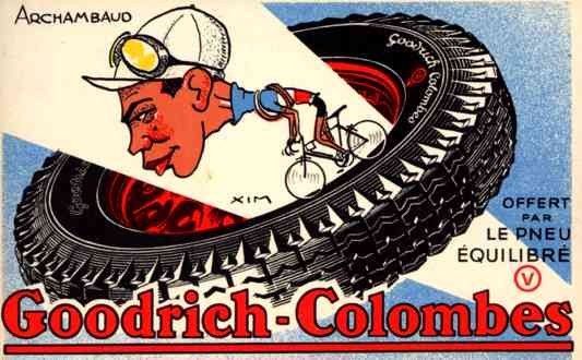Champion Bicyclist Archambaud Huge Tire Advert