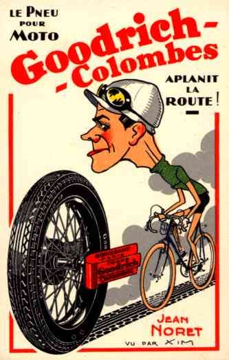 Champion Bicyclist Jean Noret Advert Tires French