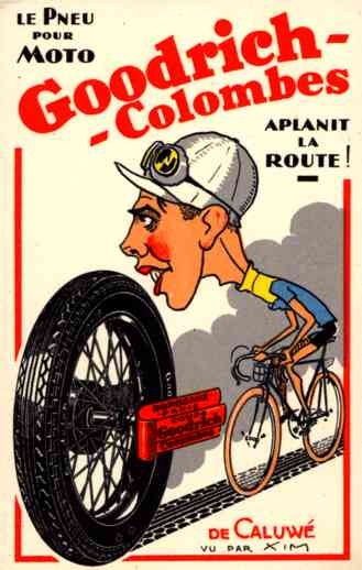 Champion Bicyclist Caluwe Advert Tires French