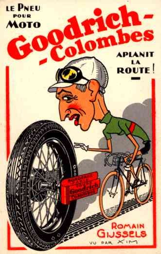 Champion Bicyclist Gijssels Advert Tires French