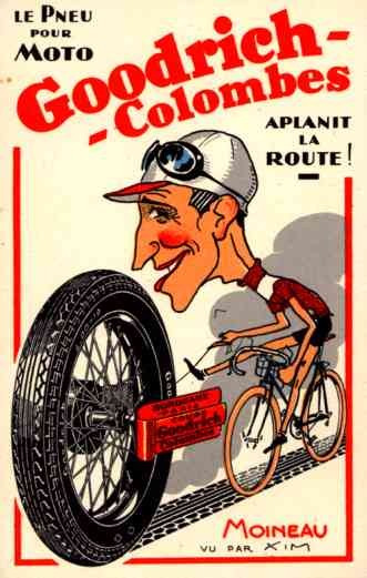 Champion Bicyclist Moineau Advert Tires French