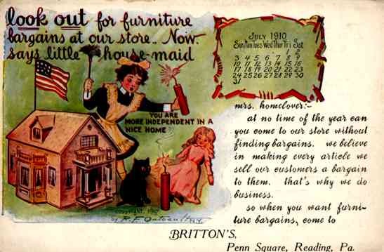 Advert Fourth of July Cat by Doll House