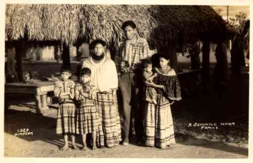 Seminole Indian Family FL Real Photo