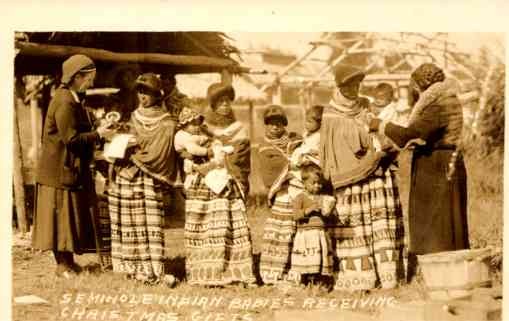 Seminole Indian Babies Christmas Gifts RP