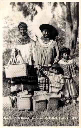 FL Everglades Seminole Indian Family RP