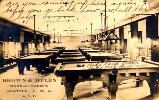 Brown & Hulen Co. Billiards Tables Real Photo