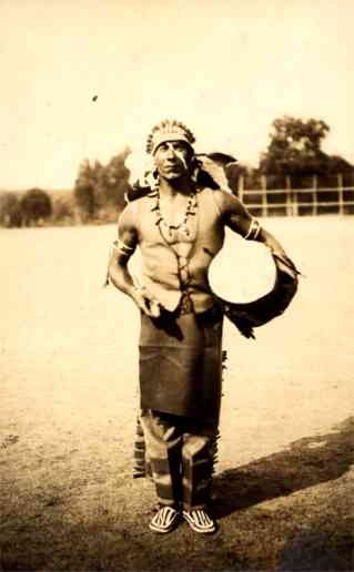 Indian Holding Drum Real Photo