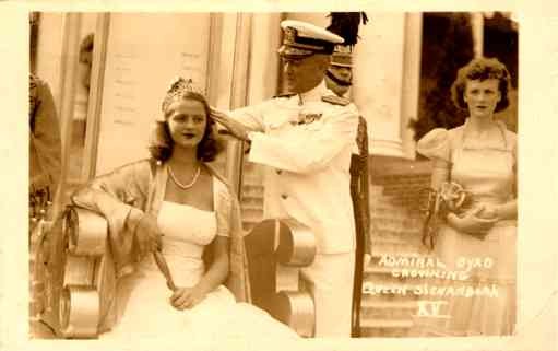 Admiral Byrd Crowning Queen Real Photo
