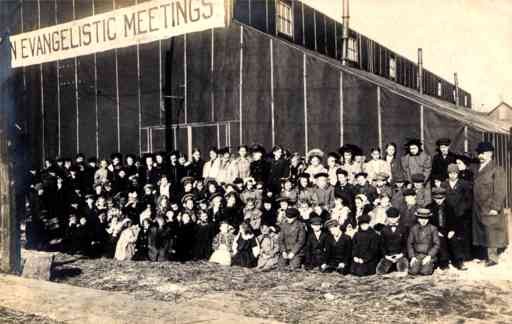 Evangelists at Meeting Real Photo