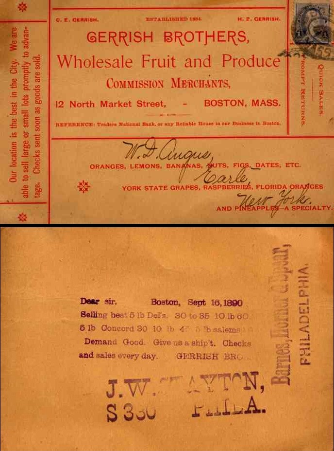 Advert Gerrish Fruit Produce Sales Pioneer