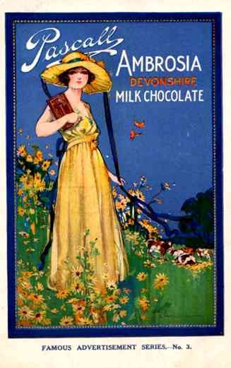 Summer Girl Advert Chocolate Art Deco