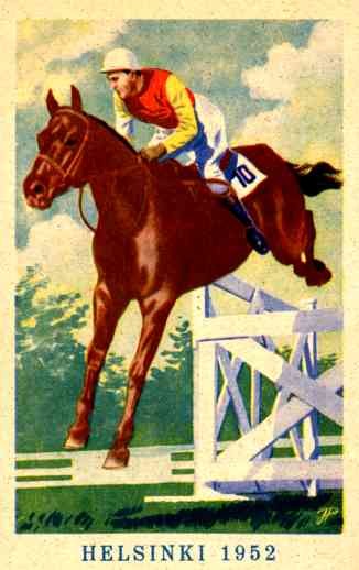 Olympics 1952 Helsinki Horse in Jump