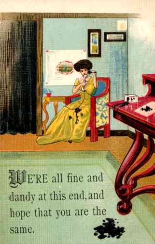 Lady in Chair Talking on Phone