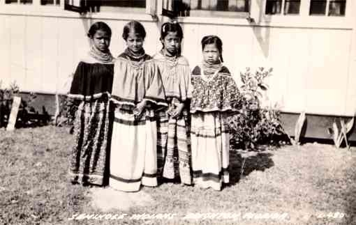FL Brighton Seminole Indian Girls Real Photo