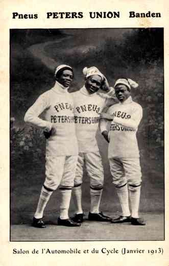 Black Bicyclists 1913 Advert Tires French