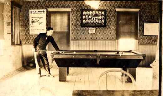 Billiards Player by Table Real Photo