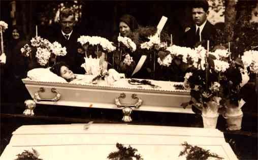 Dead Girl in Casket Real Photo