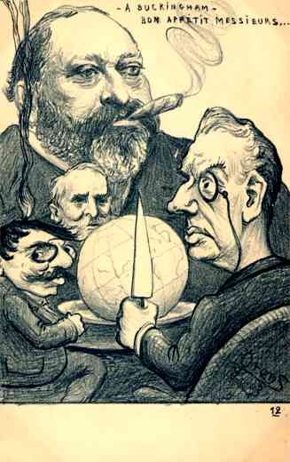 British King Edward VII Globe Orens Satire