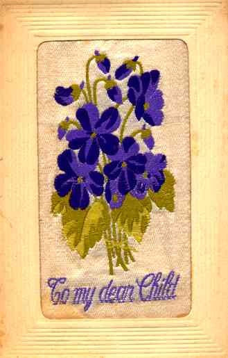 Violets for Child Woven Silk