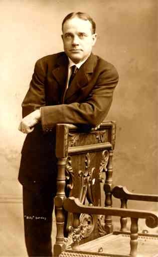 Evangelist Billy Sunday by Chair Real Photo