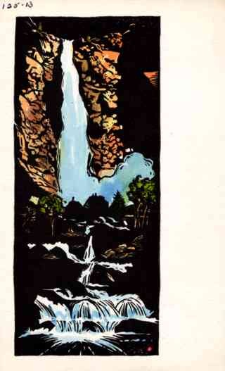 Yosemite Valley Wood Block Print