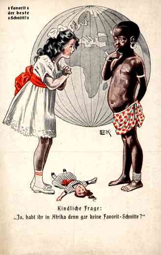 Black Boy Fabric Pattern Advertising