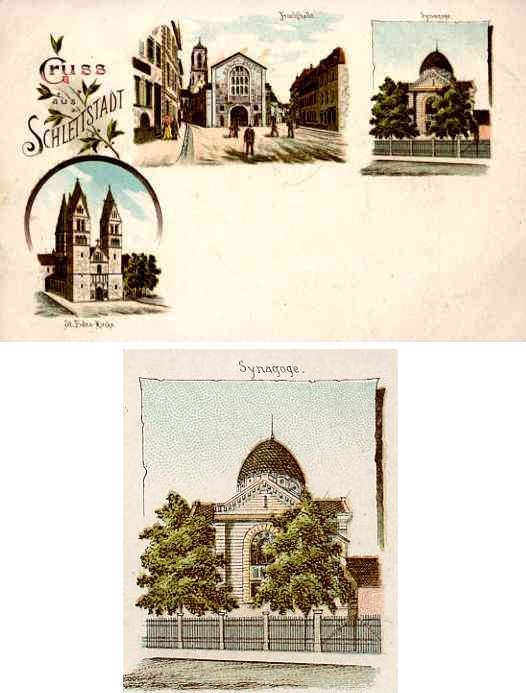 Schletistadt Germany Synagogue Gruss Aus