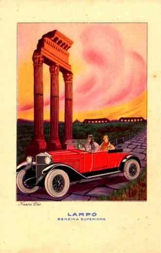 Advert Gasoline Couple in Auto Italian