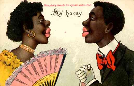 Black Couple Kissing Novelty