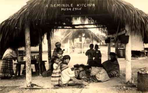 FL Musa Isle Seminole Indian Kitchen Real Photo