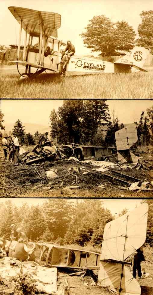 Airplane Crash Vermont Real Photo