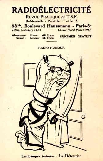 Advert Radio Tube Comic