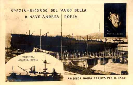 Andrea Doria Battleship Real Photo