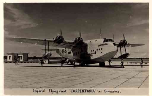 Imperial Flying Boat at Singapore RP